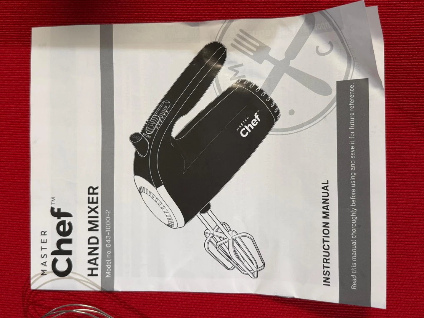 Master Chef Hand Mixer with Beatters and Dough Hooks - photo 5