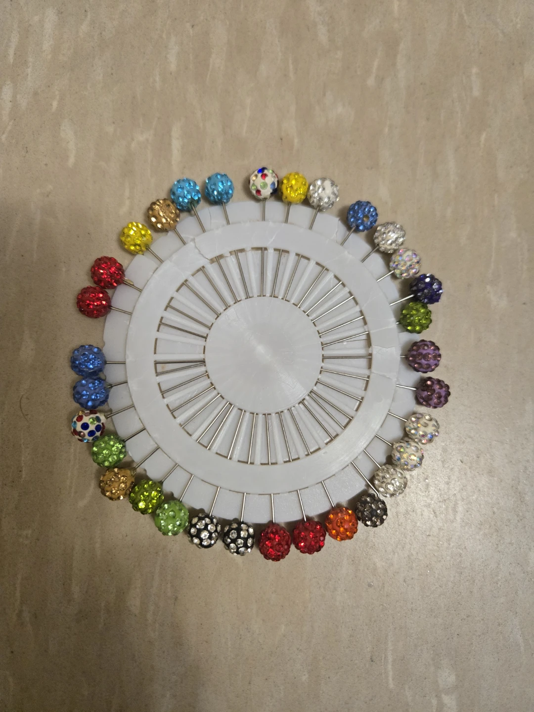Decorative Straight Pins with Crystal Heads - photo 2