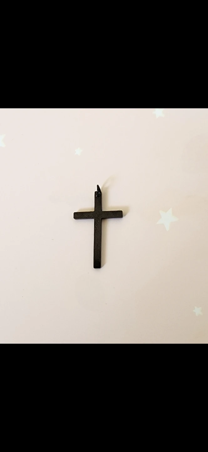 Small Black Cross Pendant