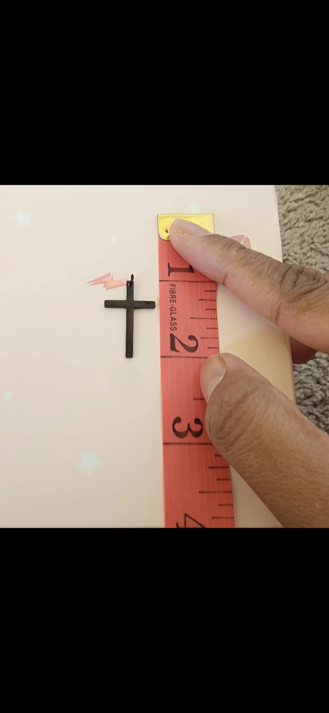 Small Black Cross Pendant - photo 2