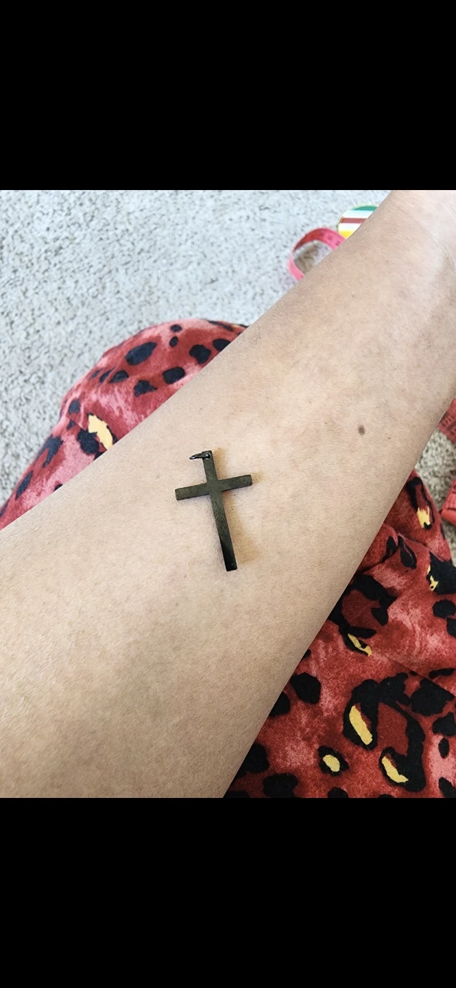 Small Black Cross Pendant - photo 3