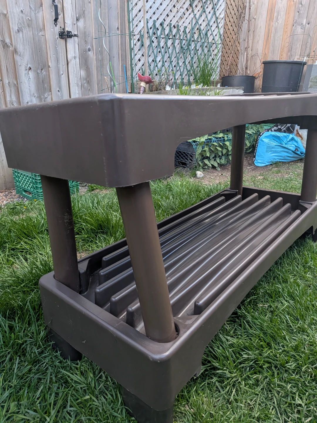 Brown Plastic Utility Shelf/shoe stand