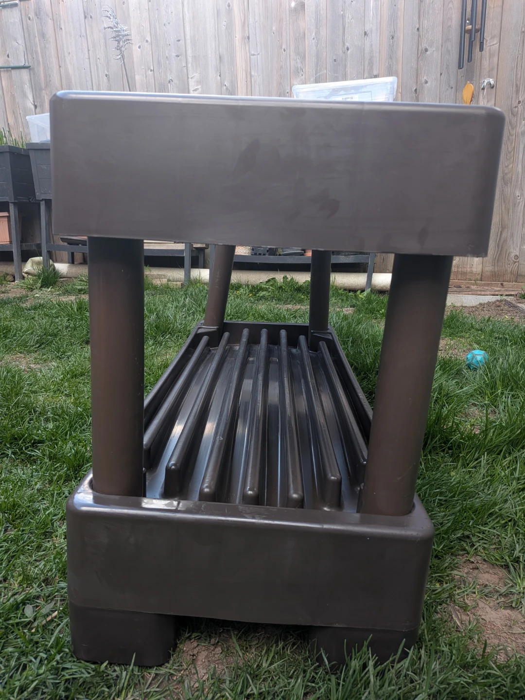 Brown Plastic Utility Shelf/shoe stand - photo 2