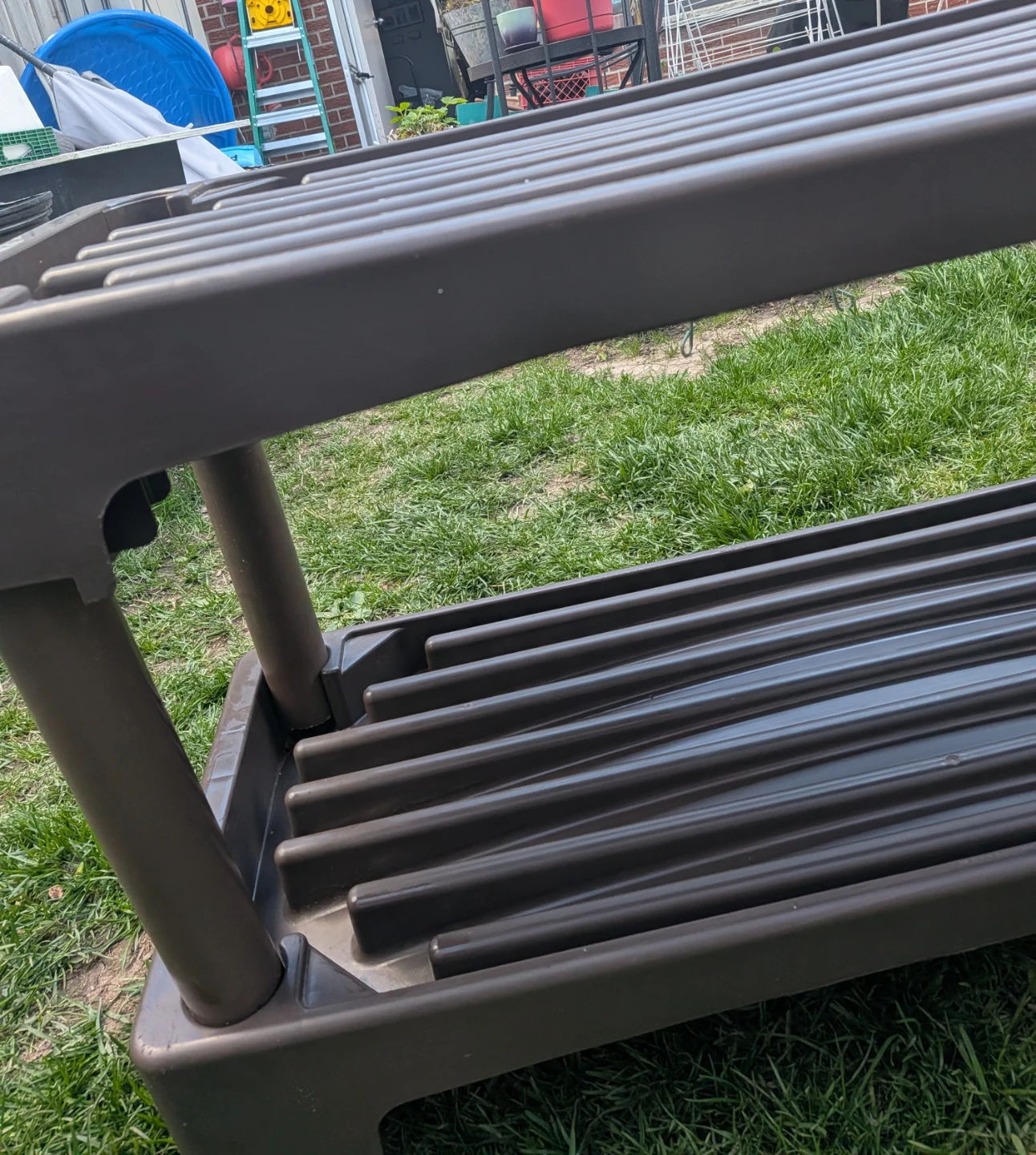 Brown Plastic Utility Shelf/shoe stand - photo 4