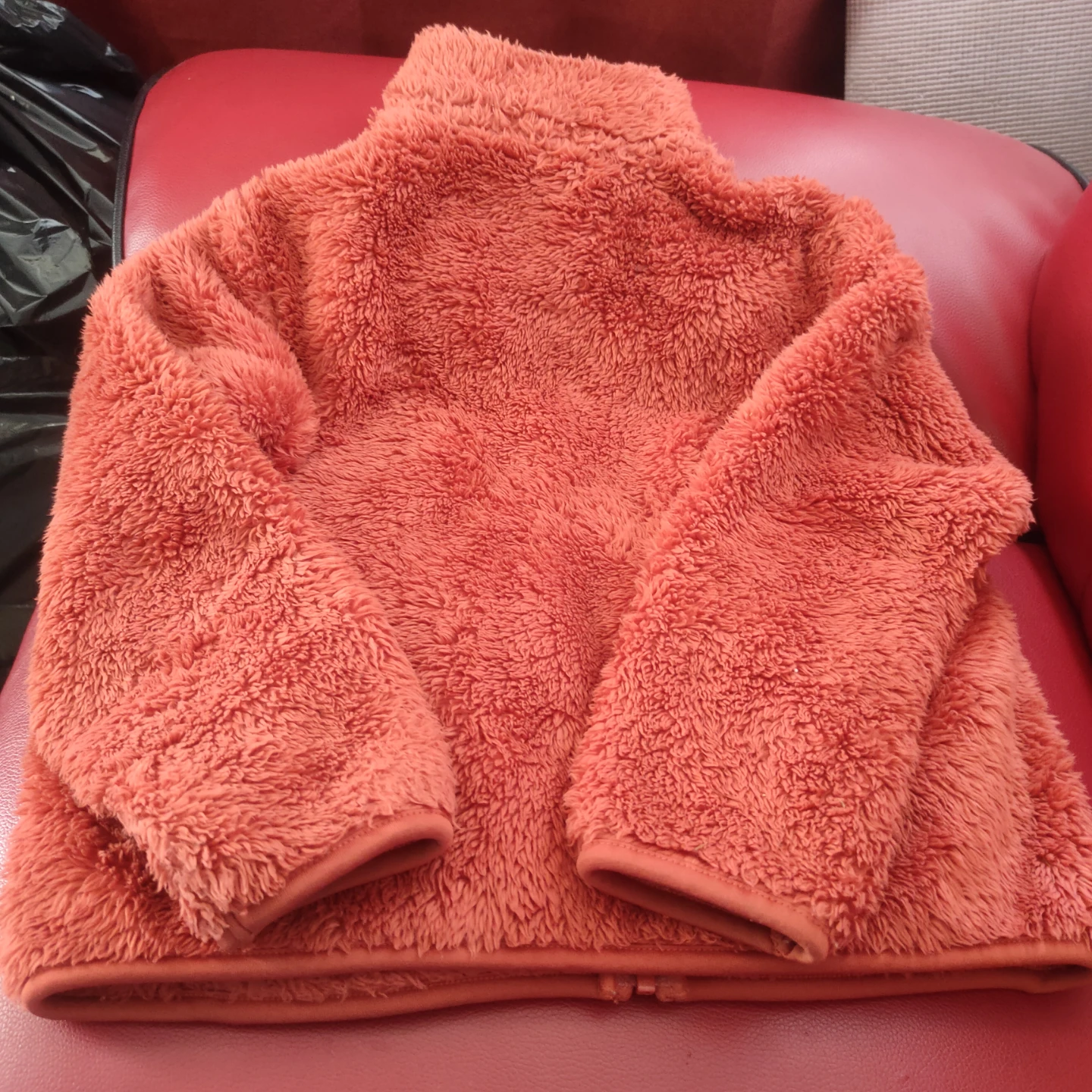 MOS: UNIQLO Fleece Jacket - Kids Size 7-8 Orange - photo 2