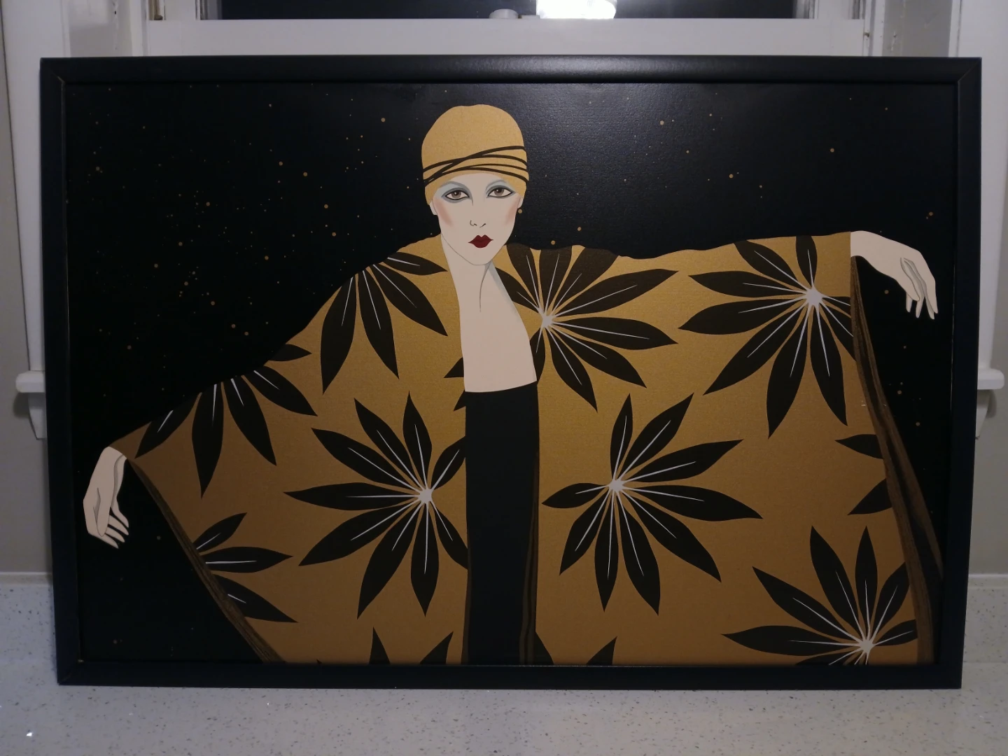 Art Deco Style Woman Print framed 38"×26" - photo 3