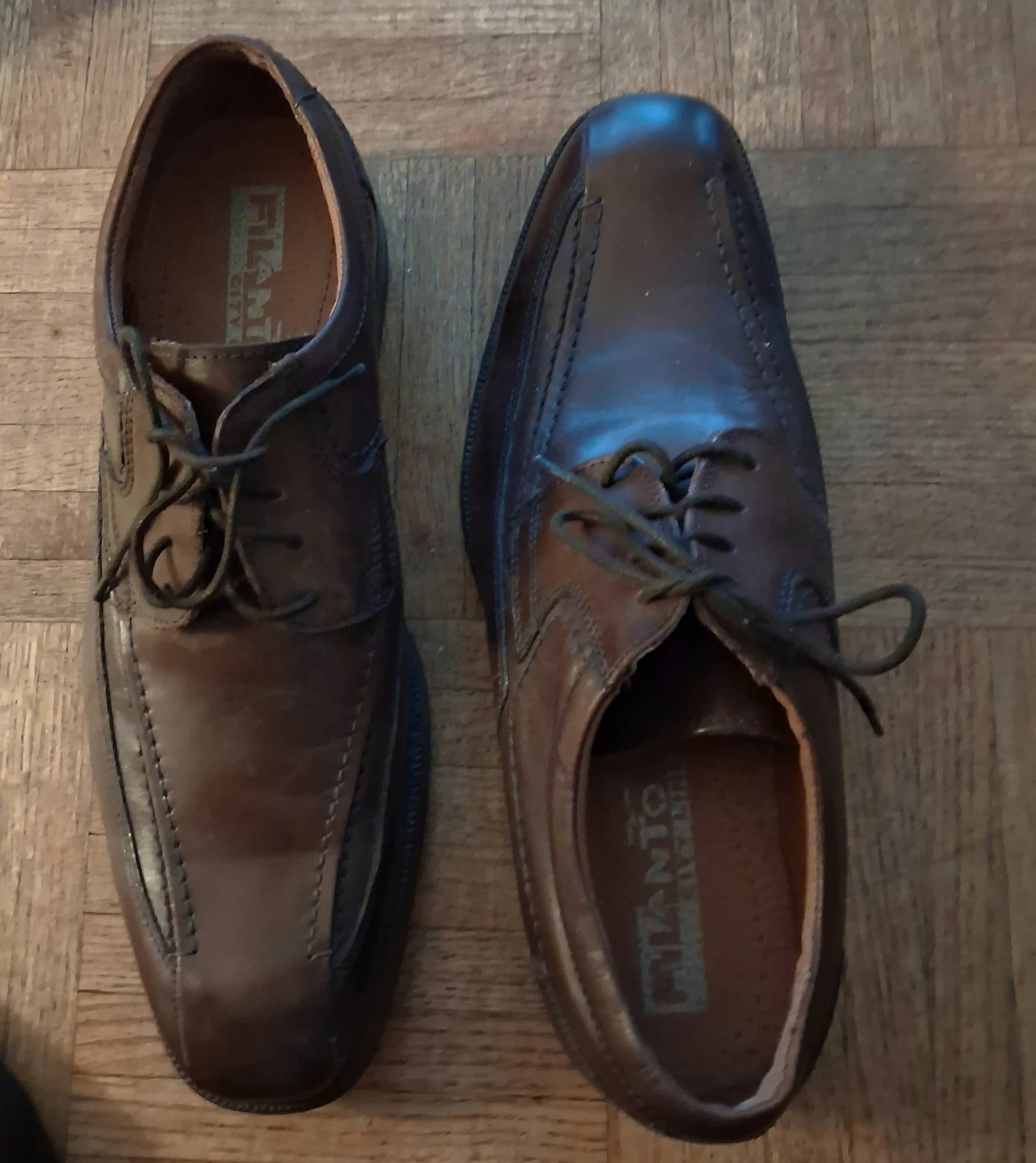 Flantom City Brown Leather Dress Shoes
