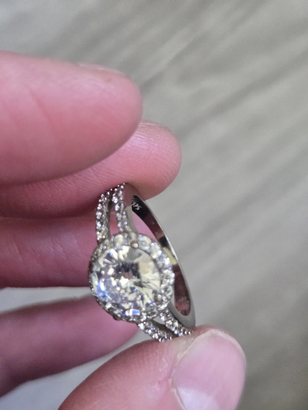 Sterling Silver Halo Ring