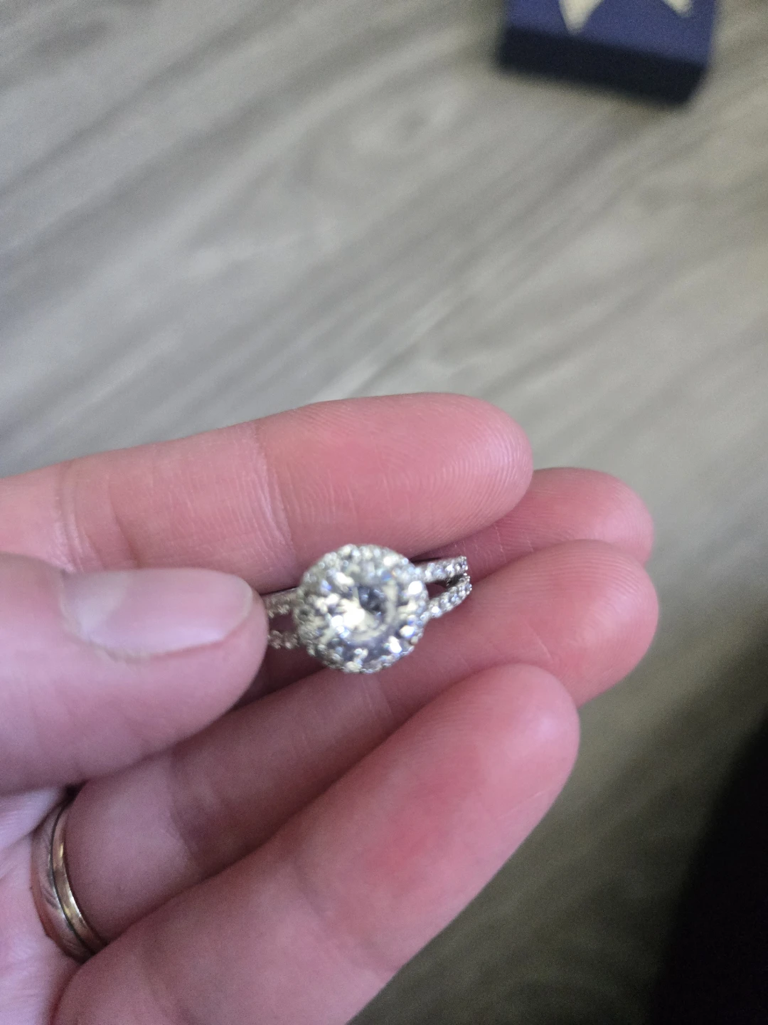 Sterling Silver Halo Ring - photo 2