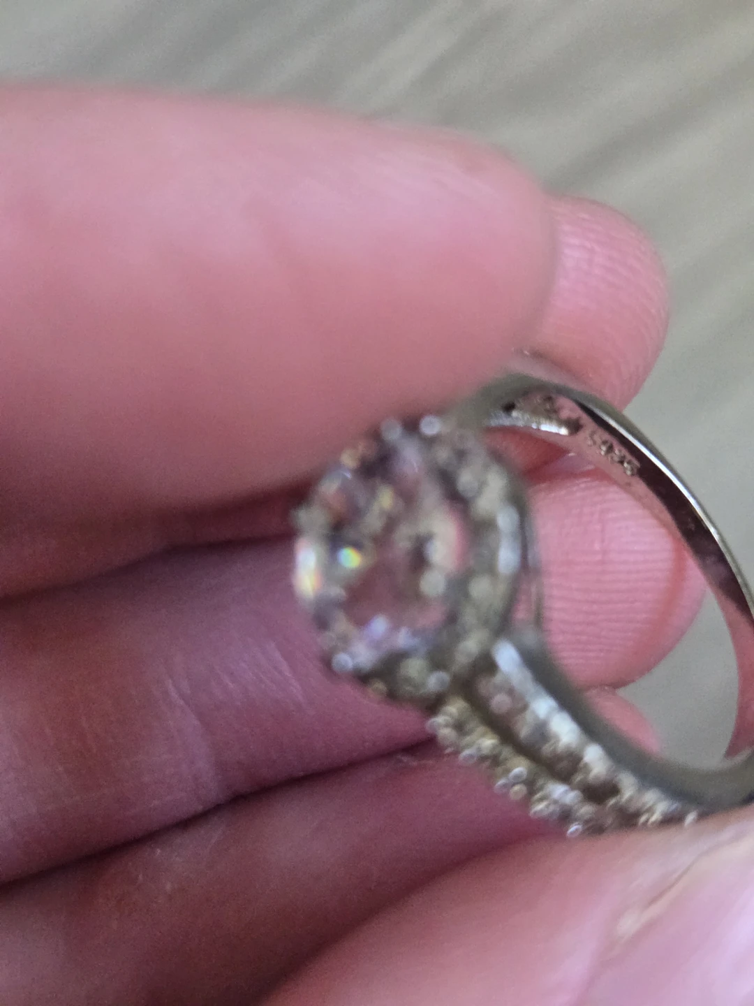 Sterling Silver Halo Ring - photo 4