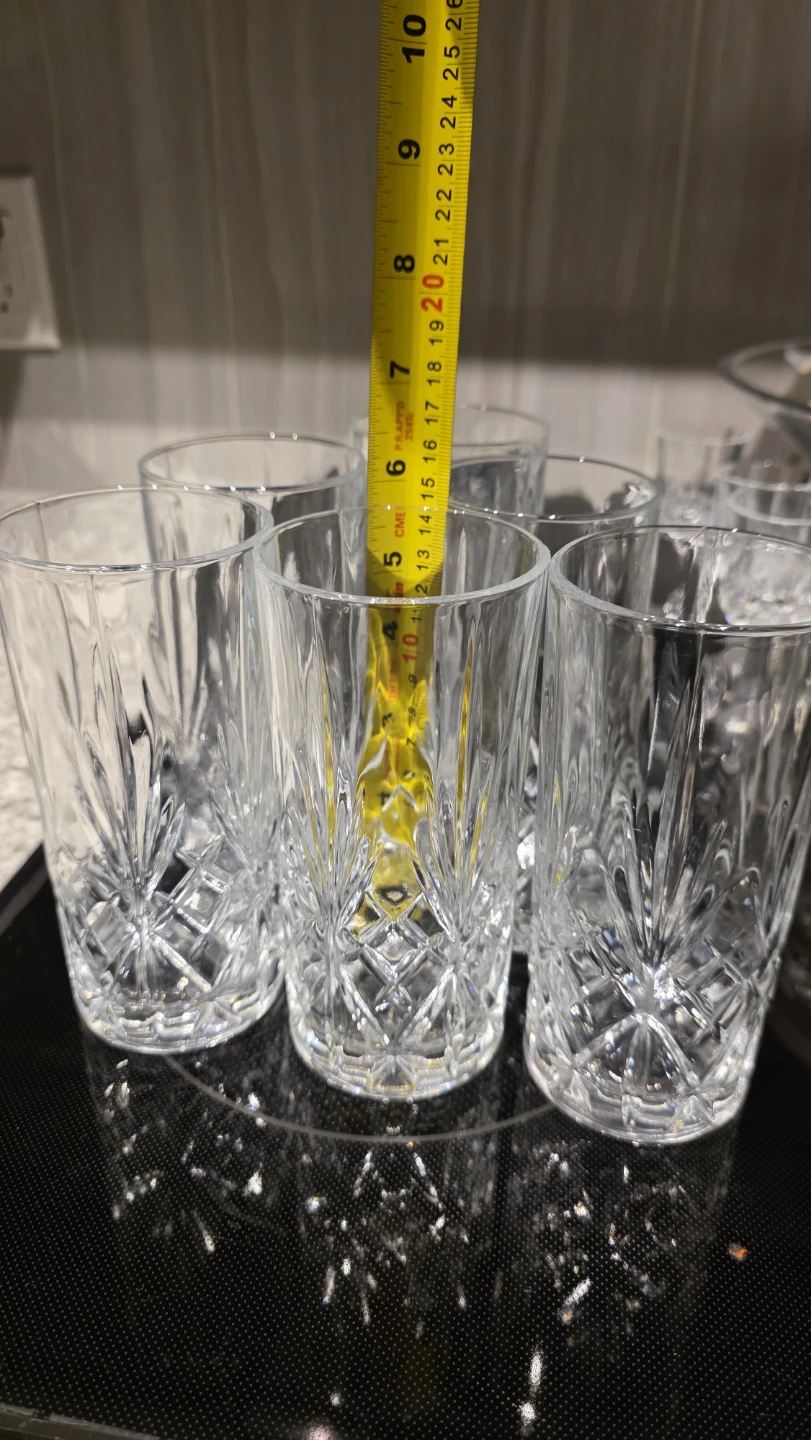 MOVING SALE, of 6 Crystal Cut Tumbler Glasses