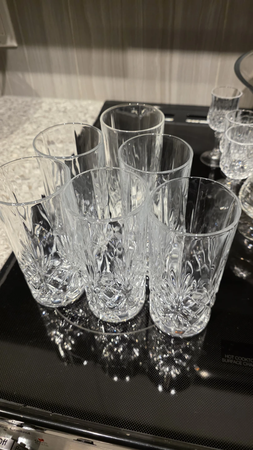MOVING SALE, of 6 Crystal Cut Tumbler Glasses - photo 2