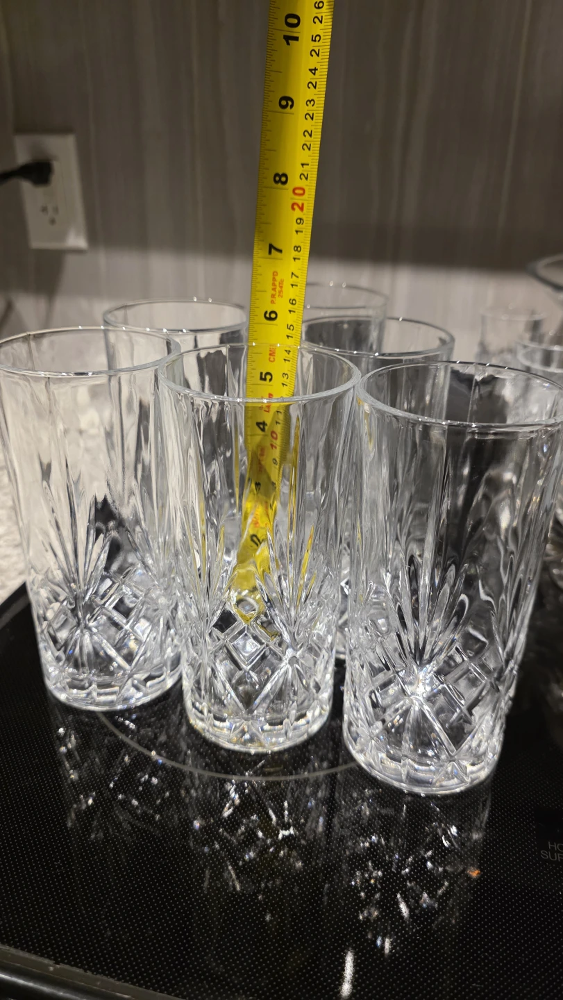 MOVING SALE, of 6 Crystal Cut Tumbler Glasses - photo 3