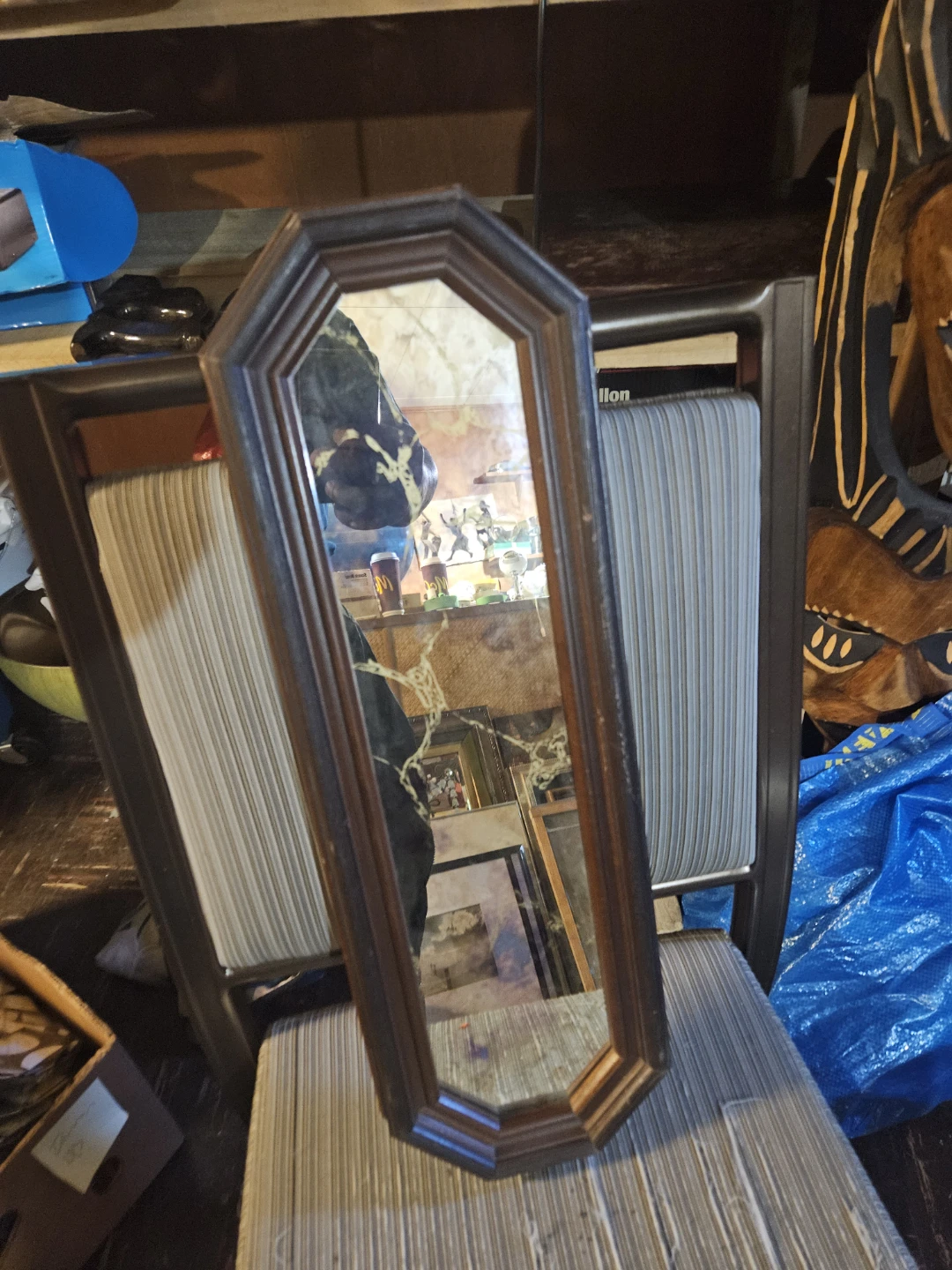 Decorative Wooden Octagon Mirror - photo 2