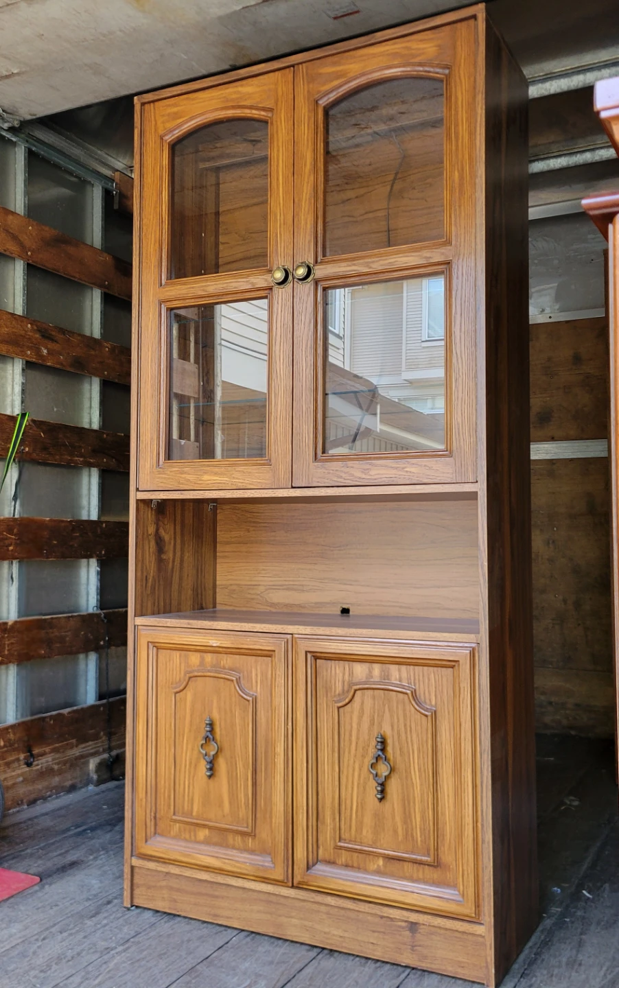 Wooden Display Cabinet with Glass Doors - photo 2