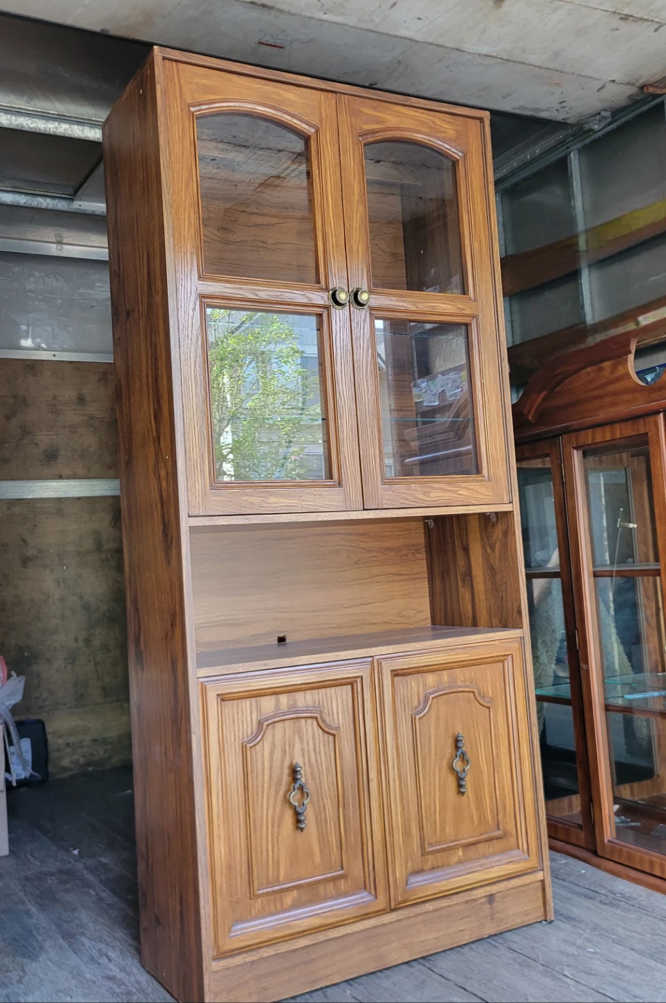 Wooden Display Cabinet with Glass Doors - photo 3