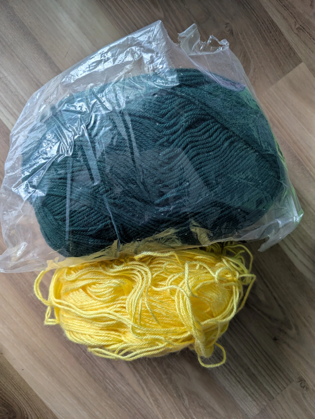 Yarn Balls - Green and Yellow