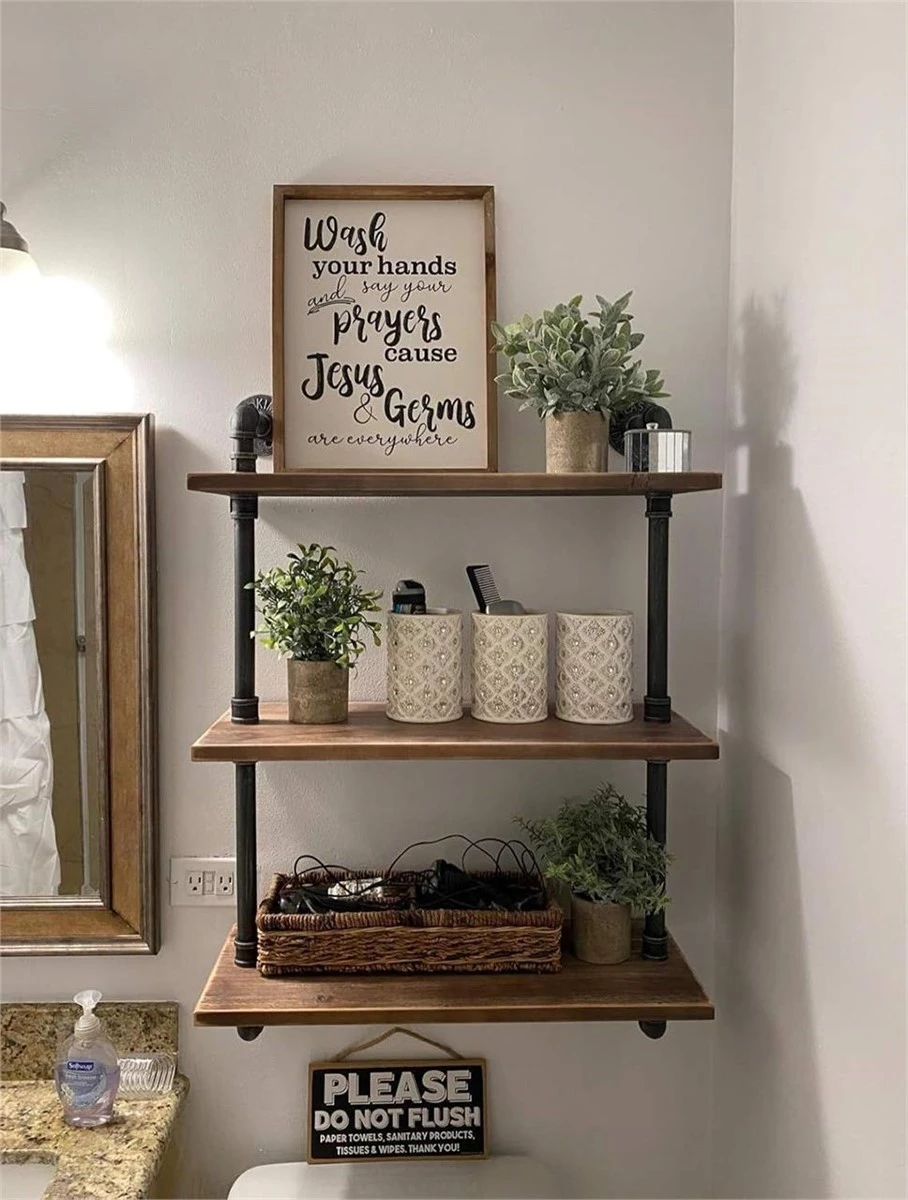3-Tier Industrial Pipe Shelf