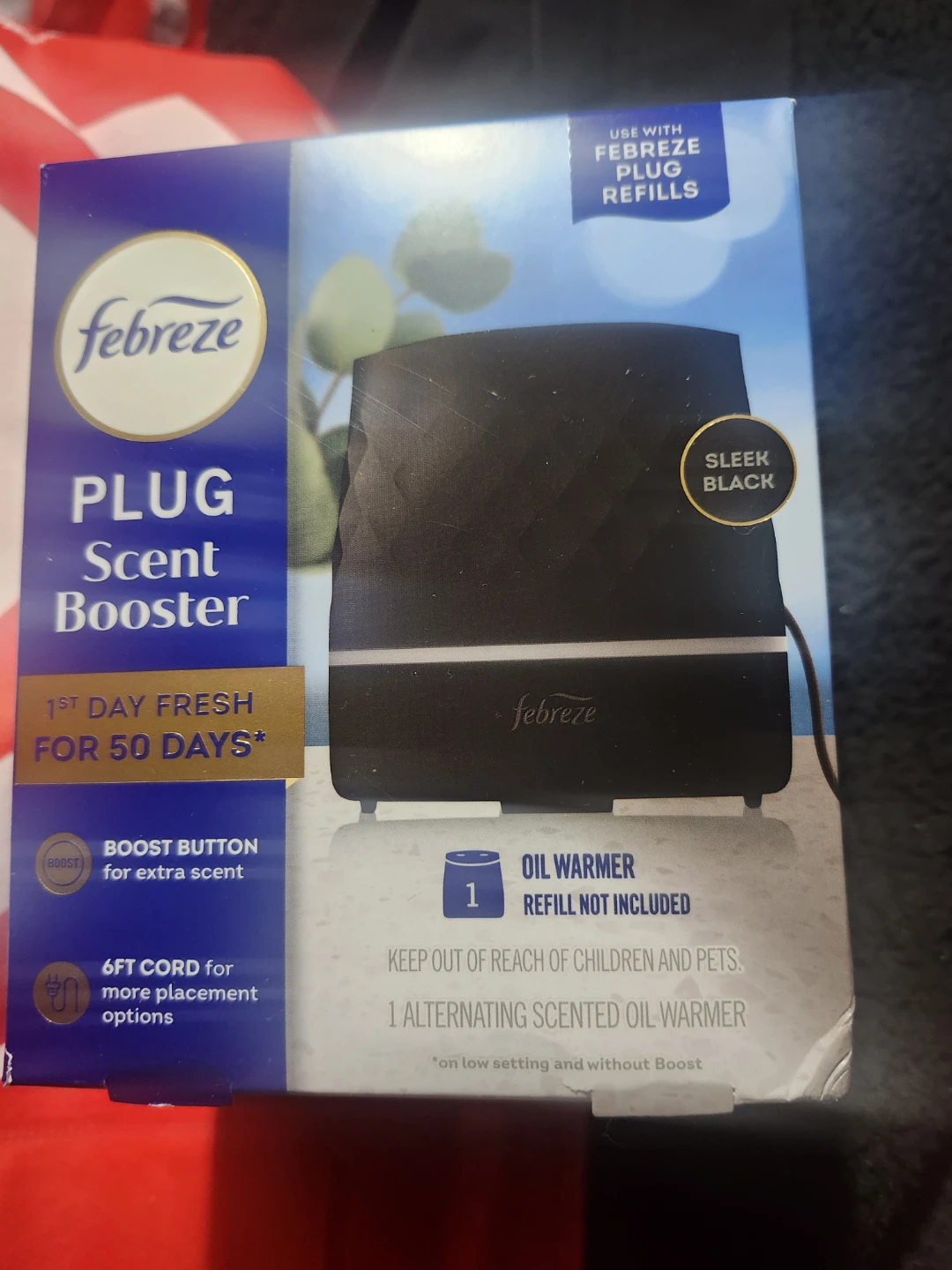 Febreze Plug Scent Booster Oil Warmer - Sleek Black