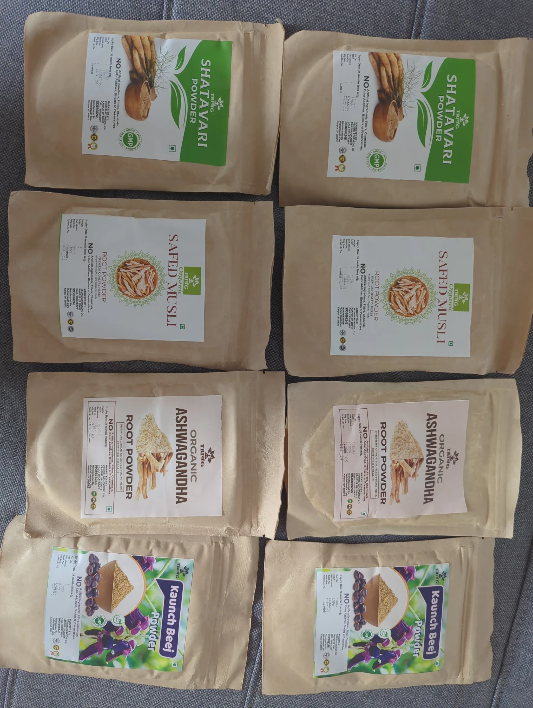 Organic Ashwagandha &  Shatavari.