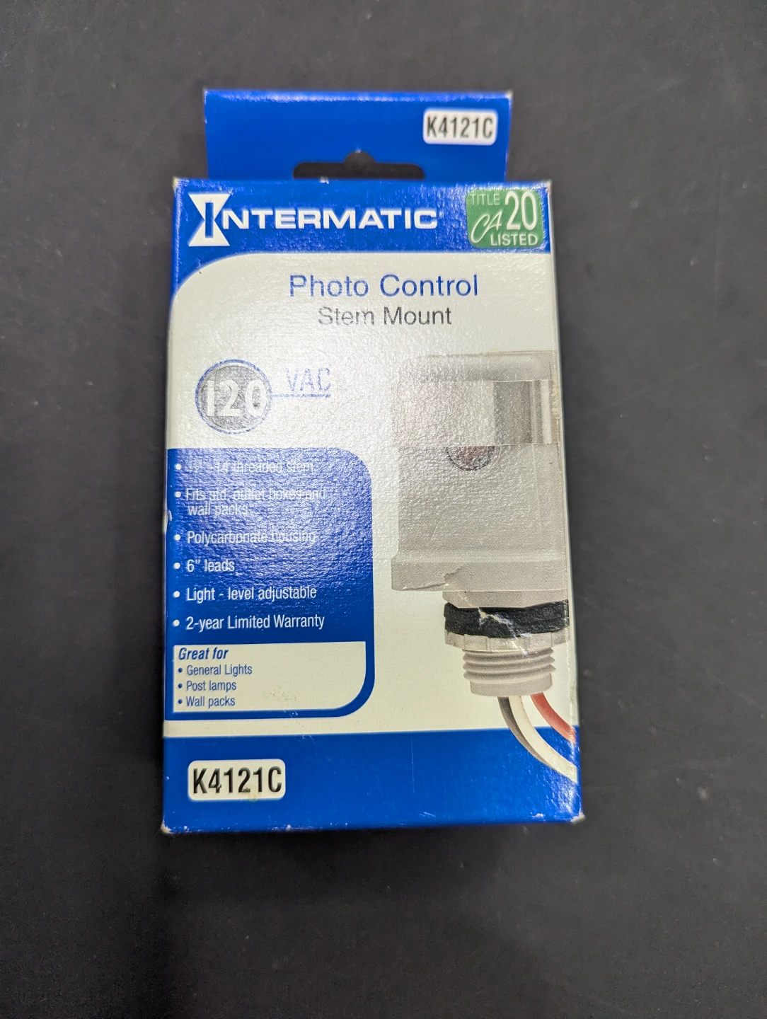 Intermatic Photo Control Stem Mount K4121C