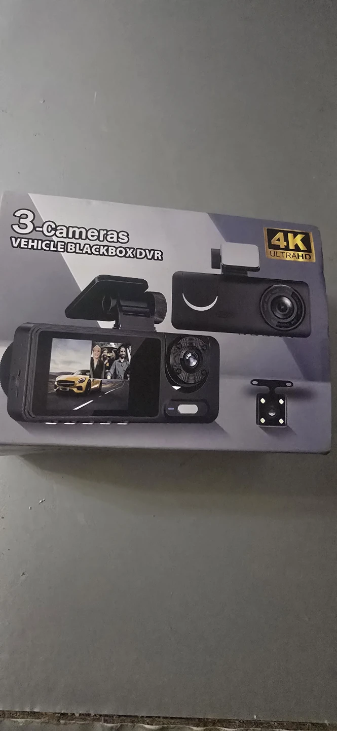 3-Channel 4K Ultra HD Vehicle Blackbox DVR Traffic Recorder