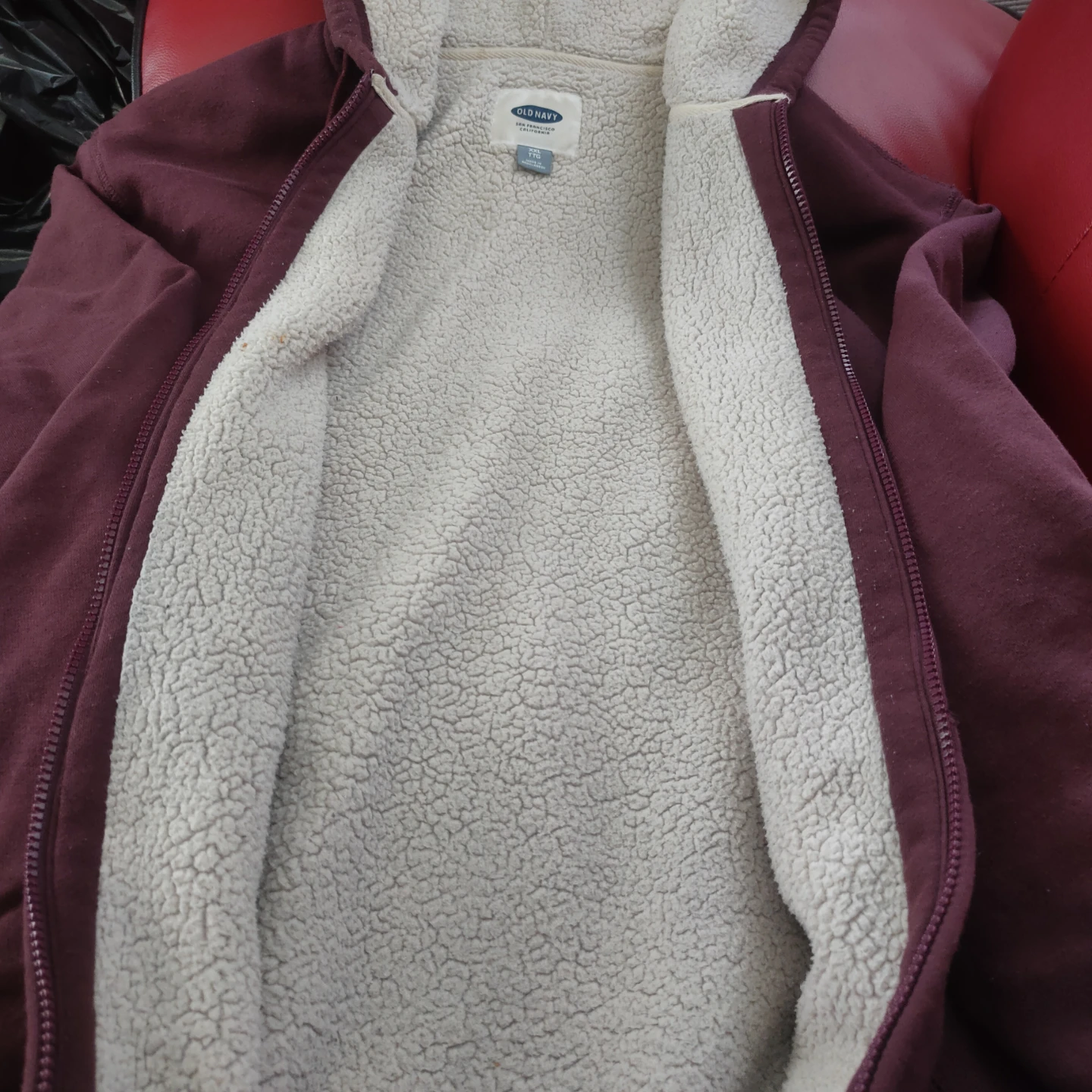 Old Navy Sherpa Lined Full-Zip Hoodie XXL - photo 4