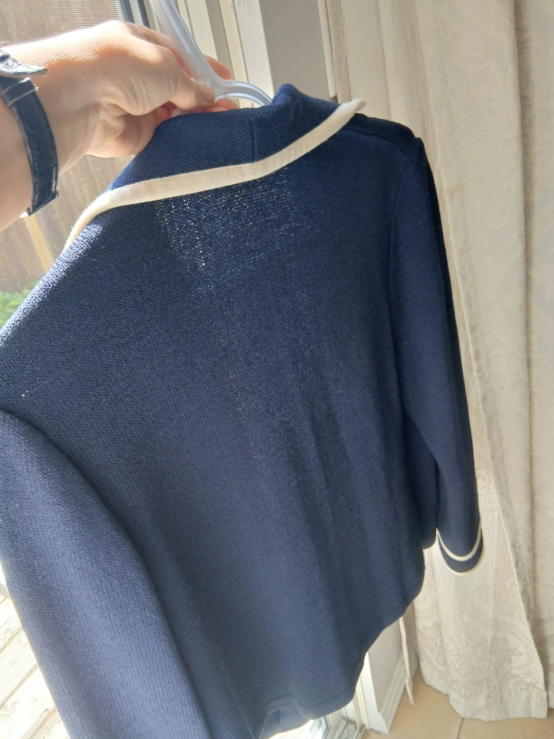 St. John Collection Navy Blue Knit Jacket Size 4 - photo 4