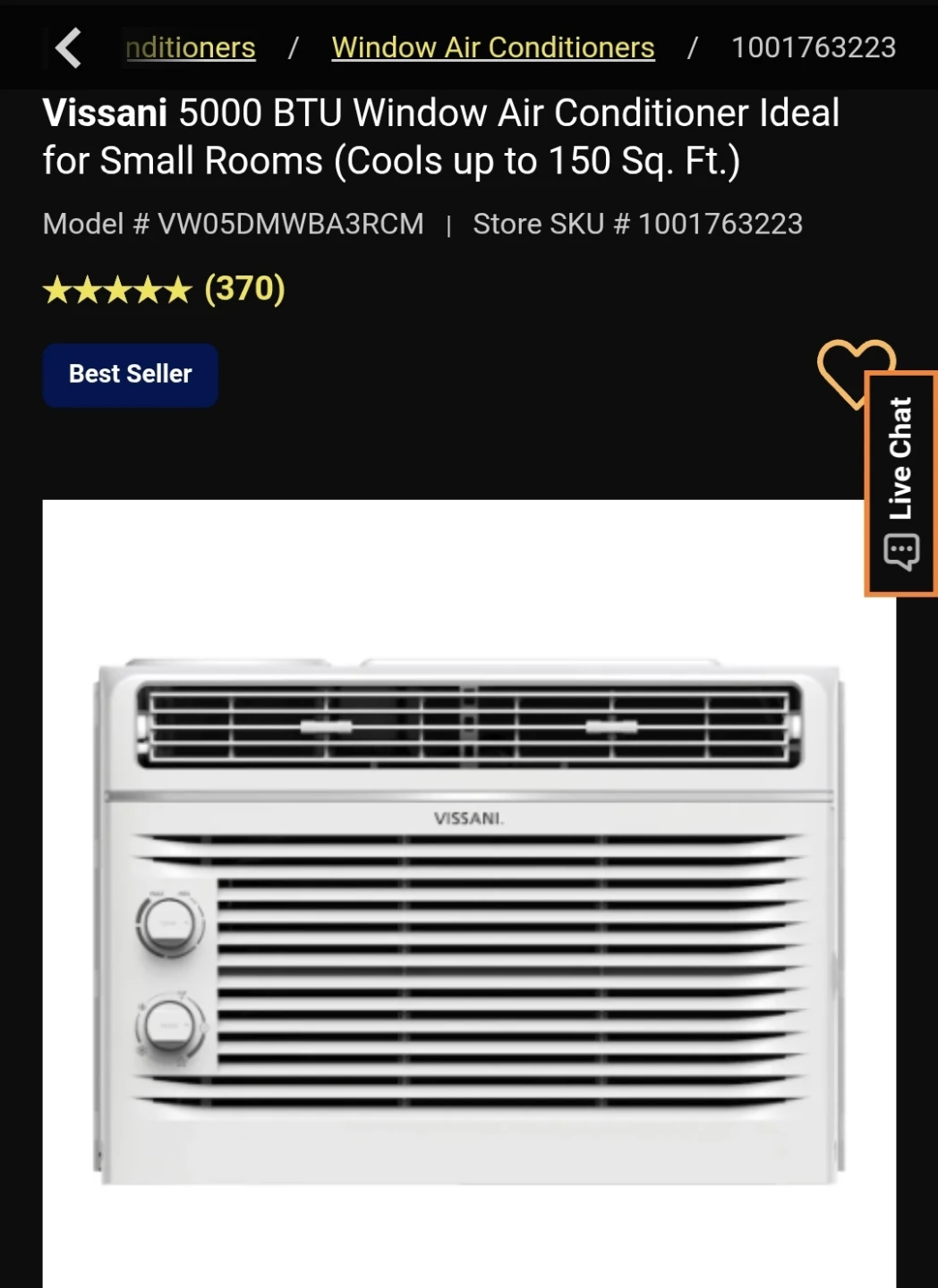 Vissani Window Air Conditioner - photo 3