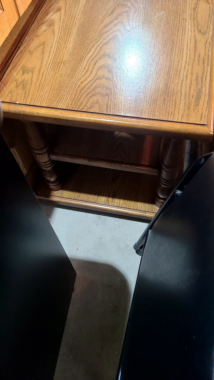 Wooden End Table with Shelf