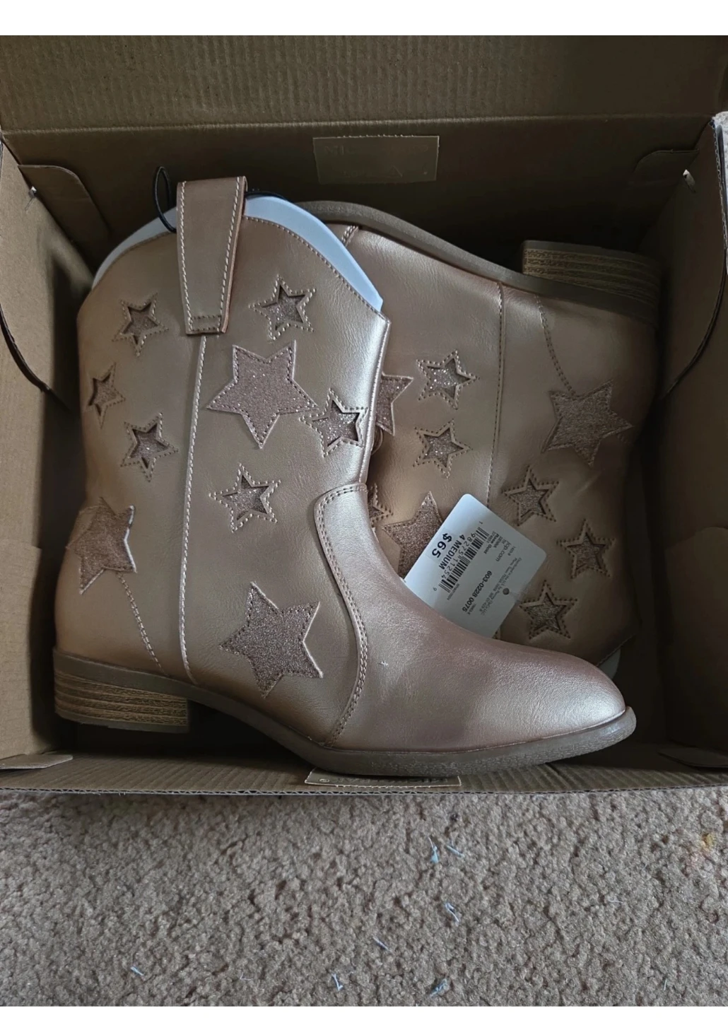 Thereabouts Girls' TH Sienna Rose Gold Western Boots - Size 4 M - photo 2
