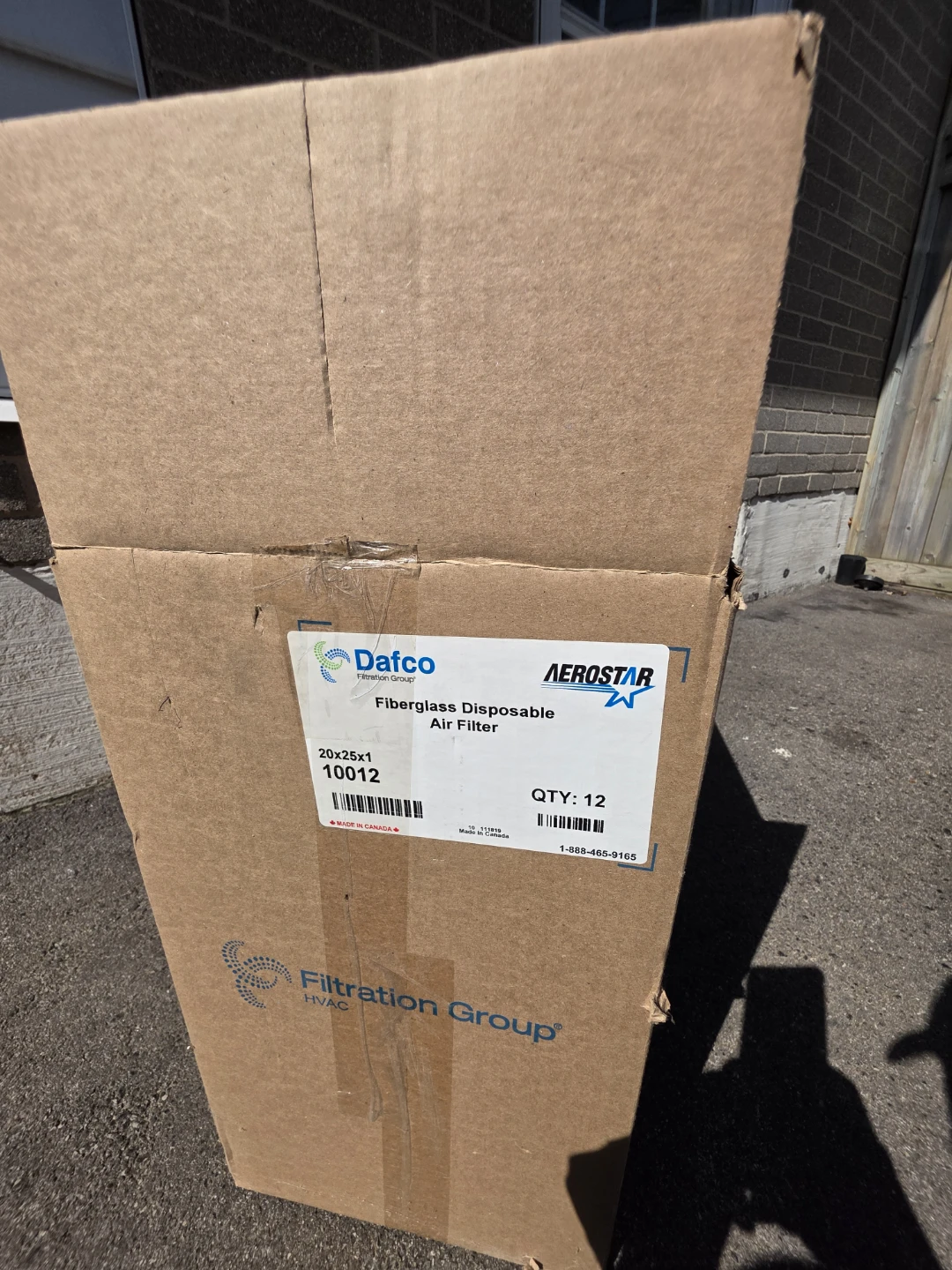 Dafco Aerostar 20x25x1 Fiberglass Air Filters (12 Pack)