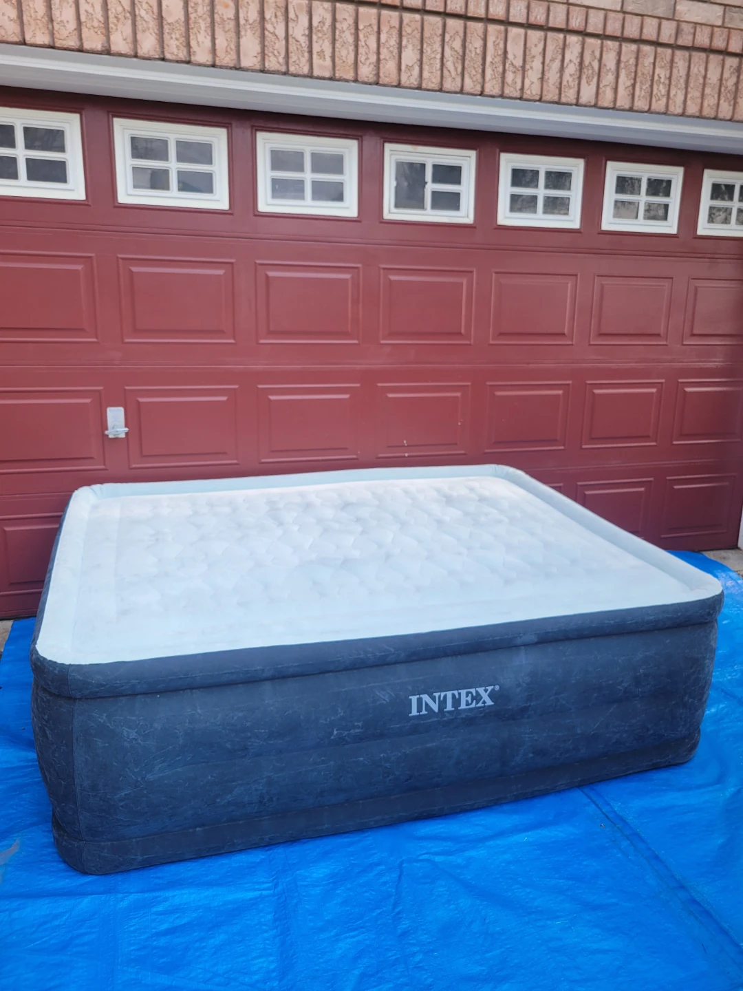 INTEX QUEEN-SIZED Raised Air Mattress with built-in Pump