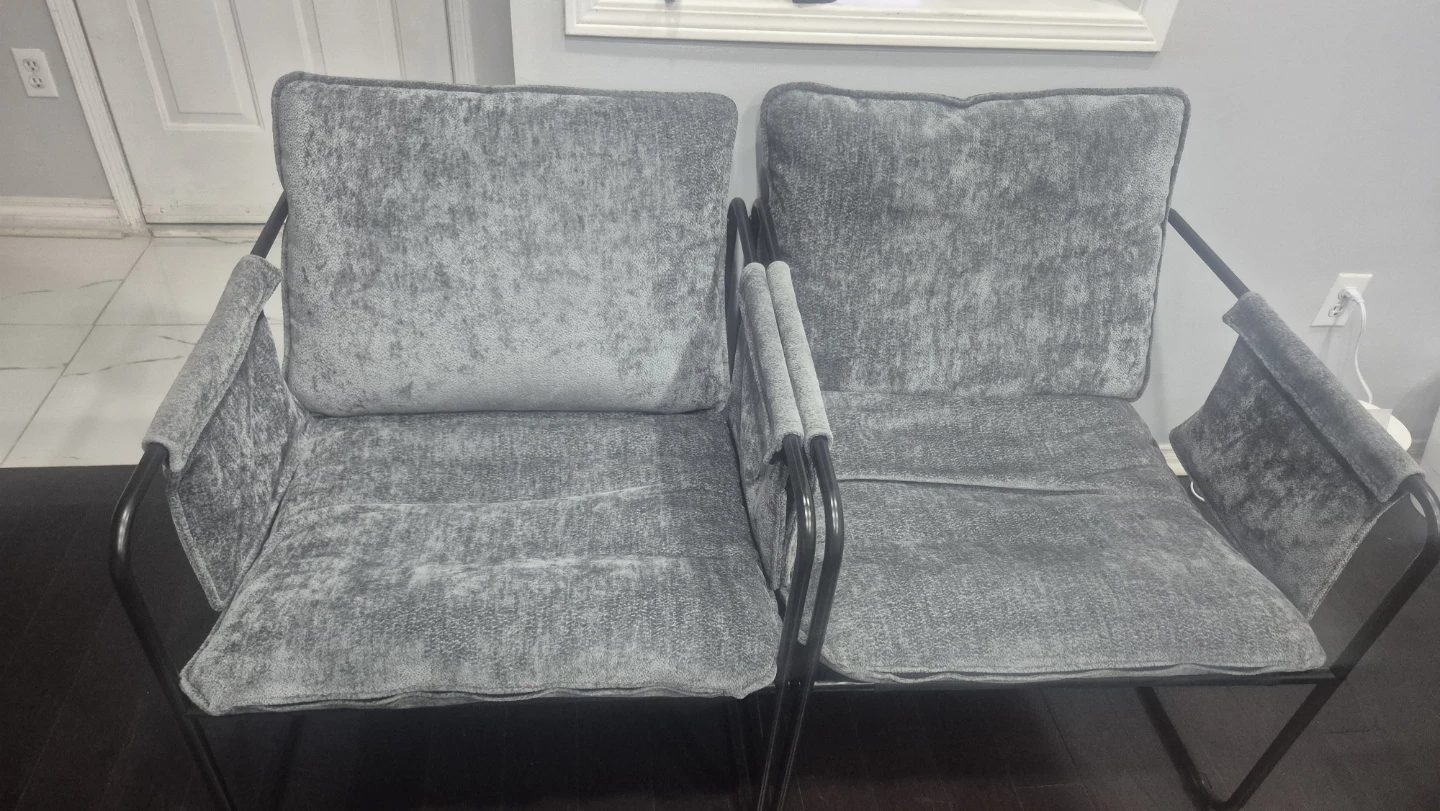 Grey Accent Chairs - Set of 2