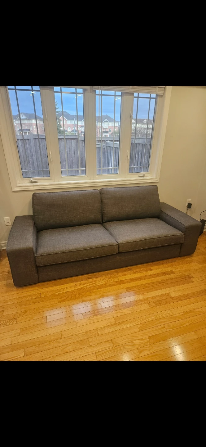 *FREE DELIVERY* LIKE NEW XL DARK GREY IKEA KIVIK LOVESEAT - photo 2