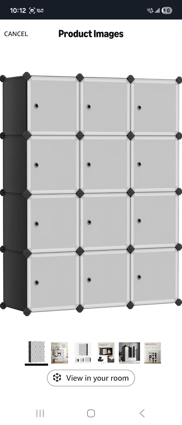 12-Cube Storage Organizer Black/White - photo 5