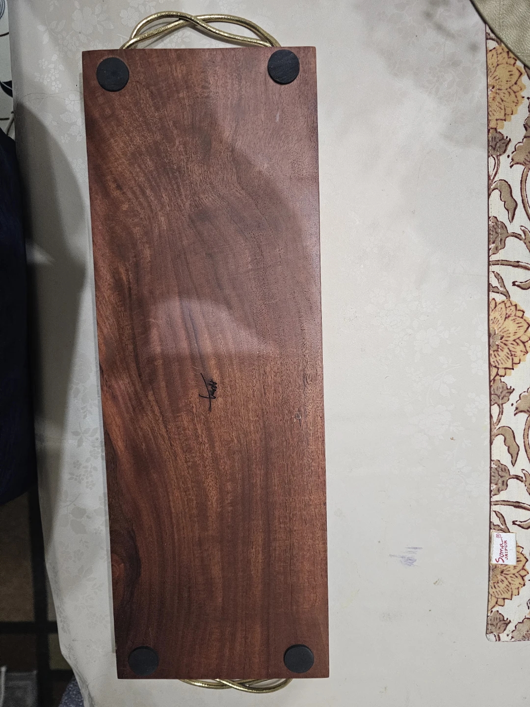 Wooden Serving Tray with Handles - photo 2