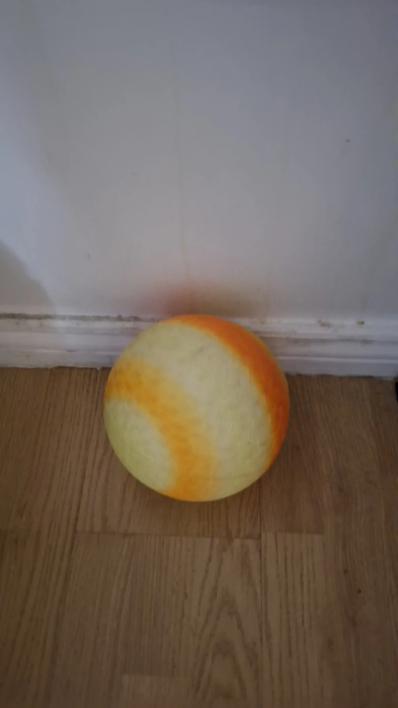 Marbled Play Ball - Orange and Yellow