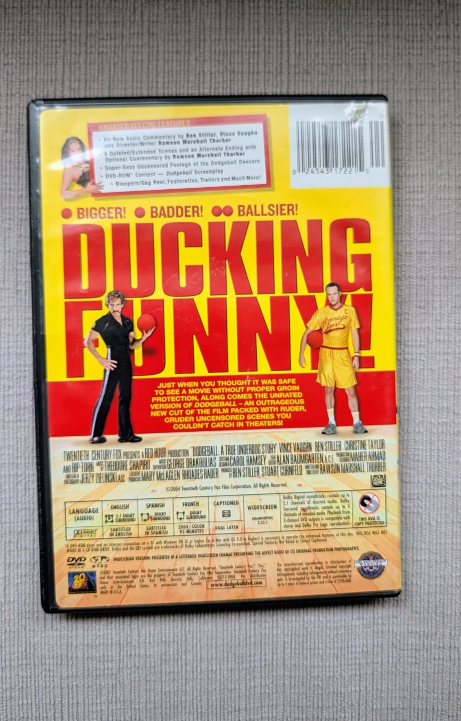 Dodgeball: A True Underdog Story Unrated DVD Movie - photo 2