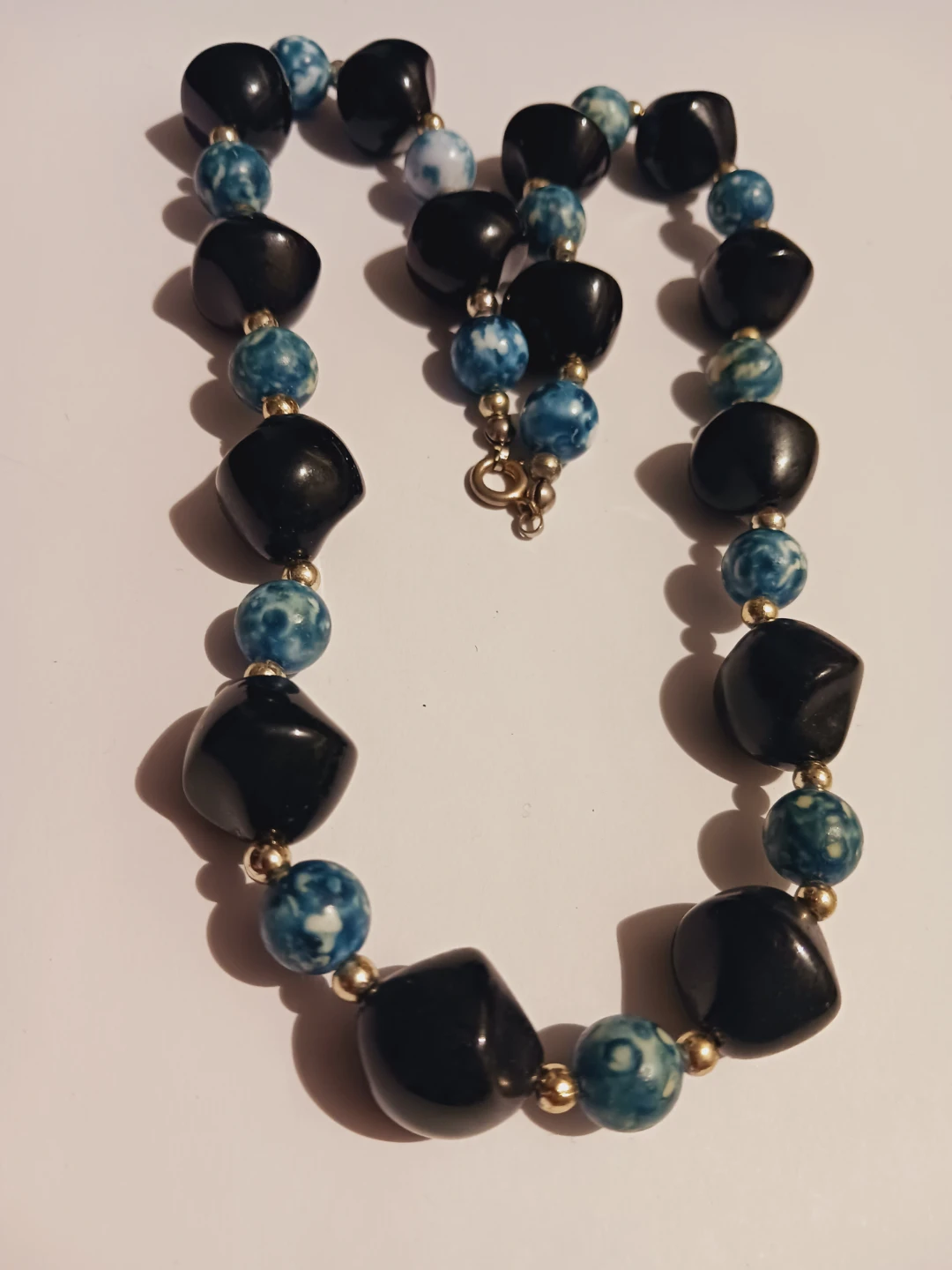 Black and Blue Beaded Necklace - photo 4