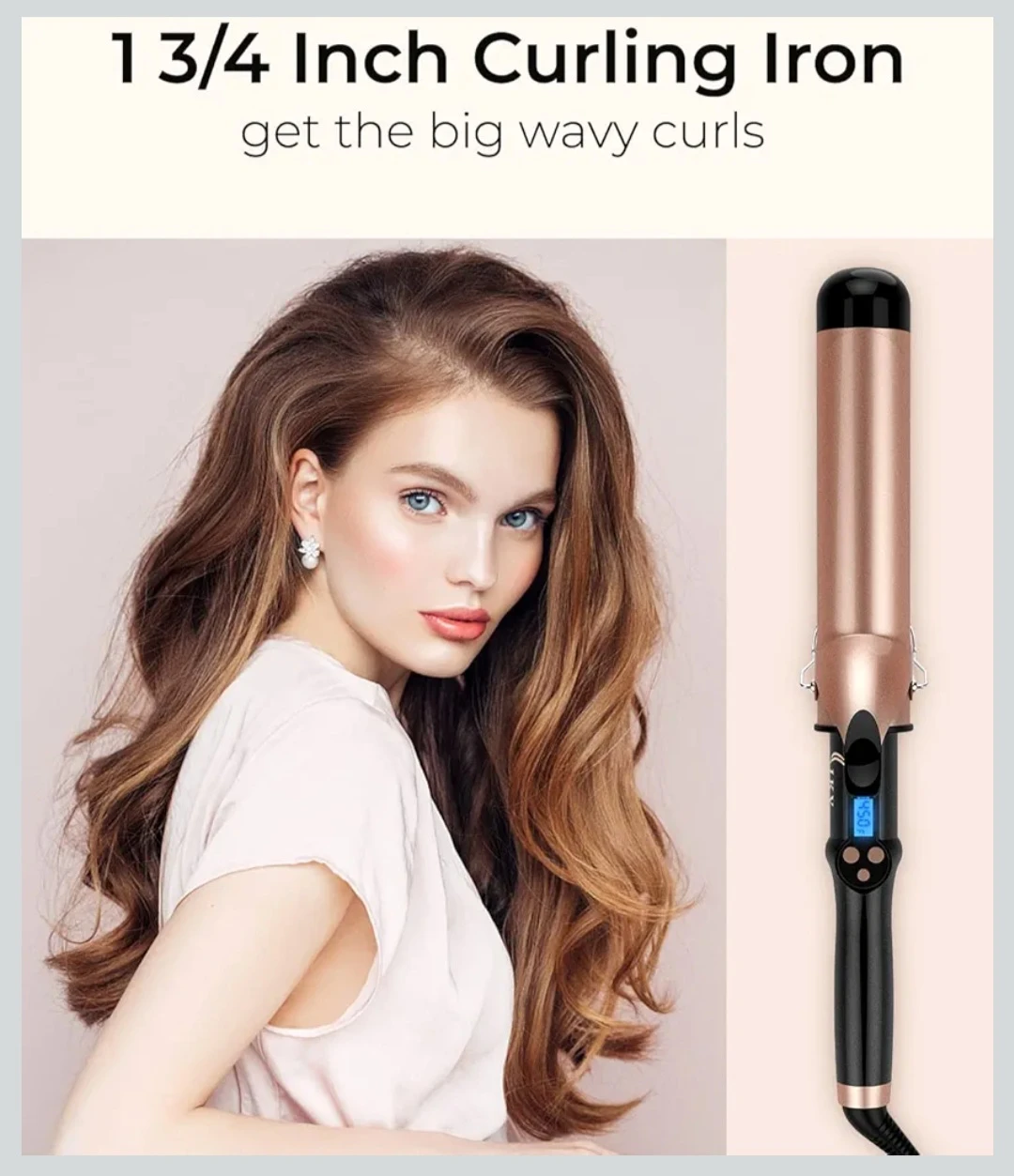 NEW Extra Long Barrel Curling Iron