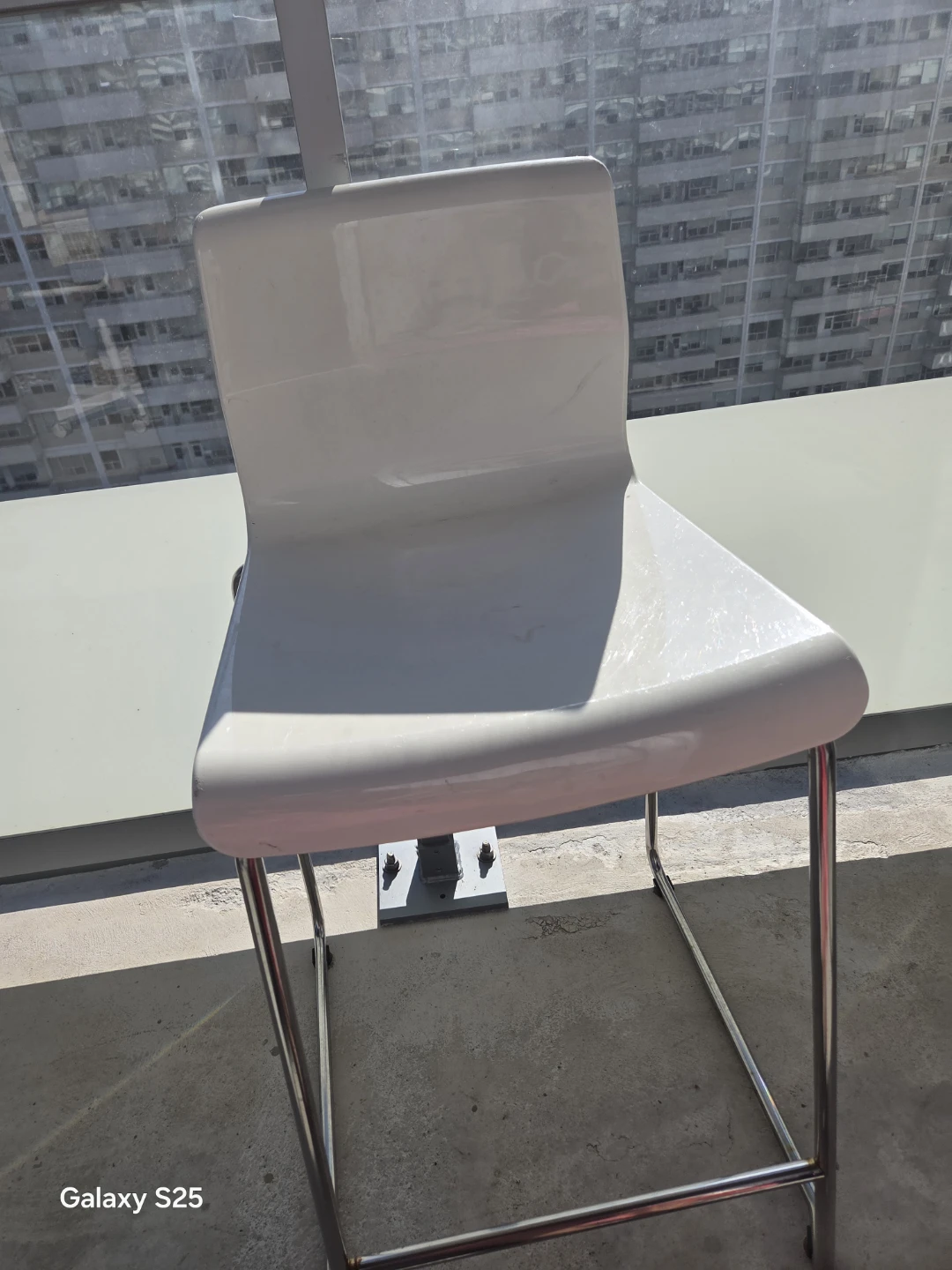 White Modern Bar Stool - photo 2
