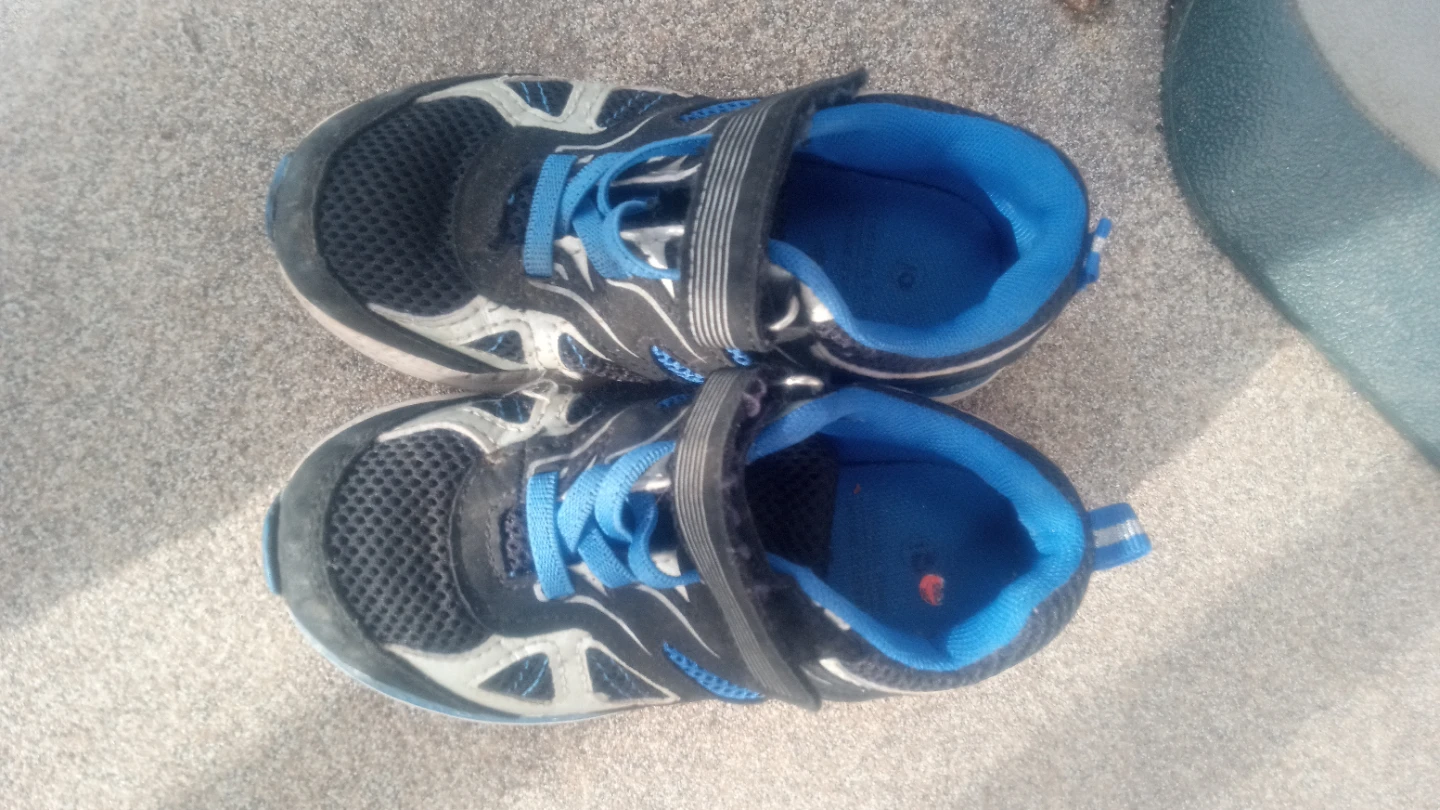 Kids Running Shoes Blue/Black Size 10