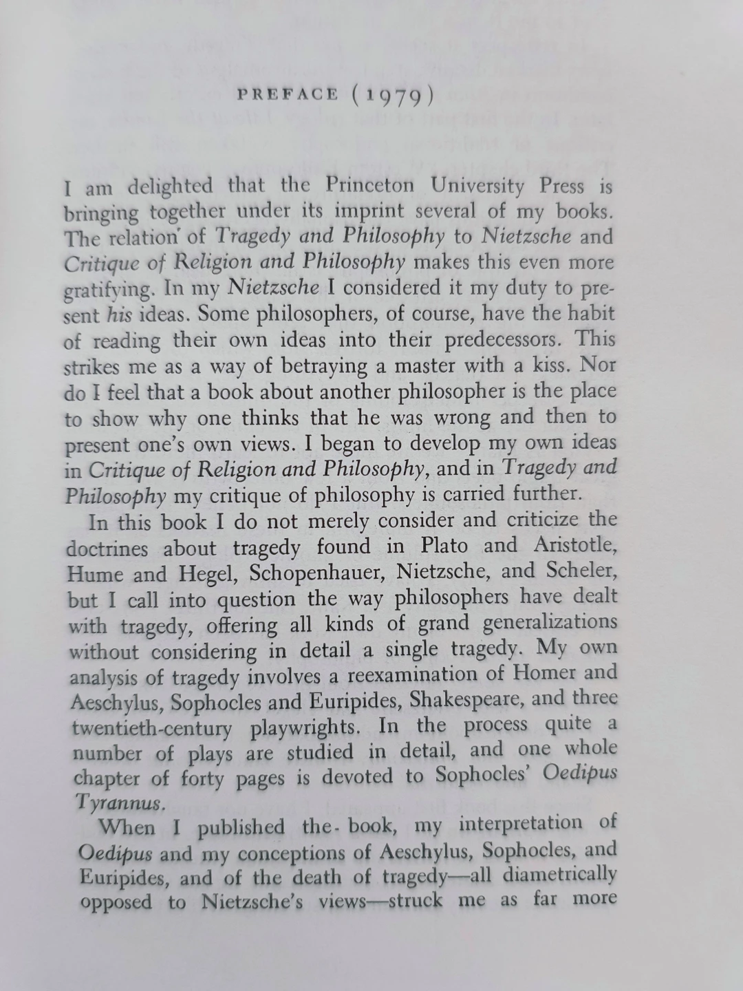 Walter Kaufmann Tragedy and Philosophy Book, 1968 - photo 5