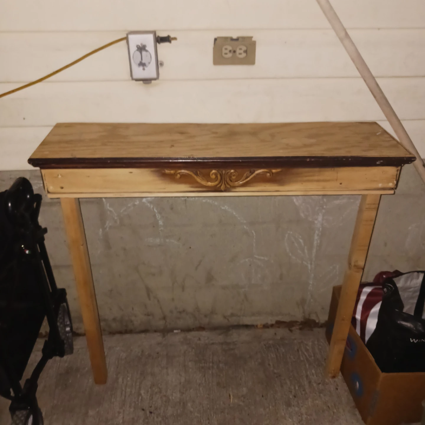 Vintage Console Table with Ornate Detail
