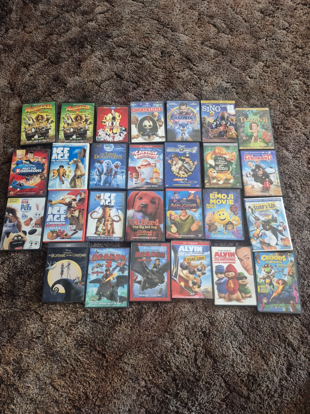 Assorted Kids' Movie DVDs