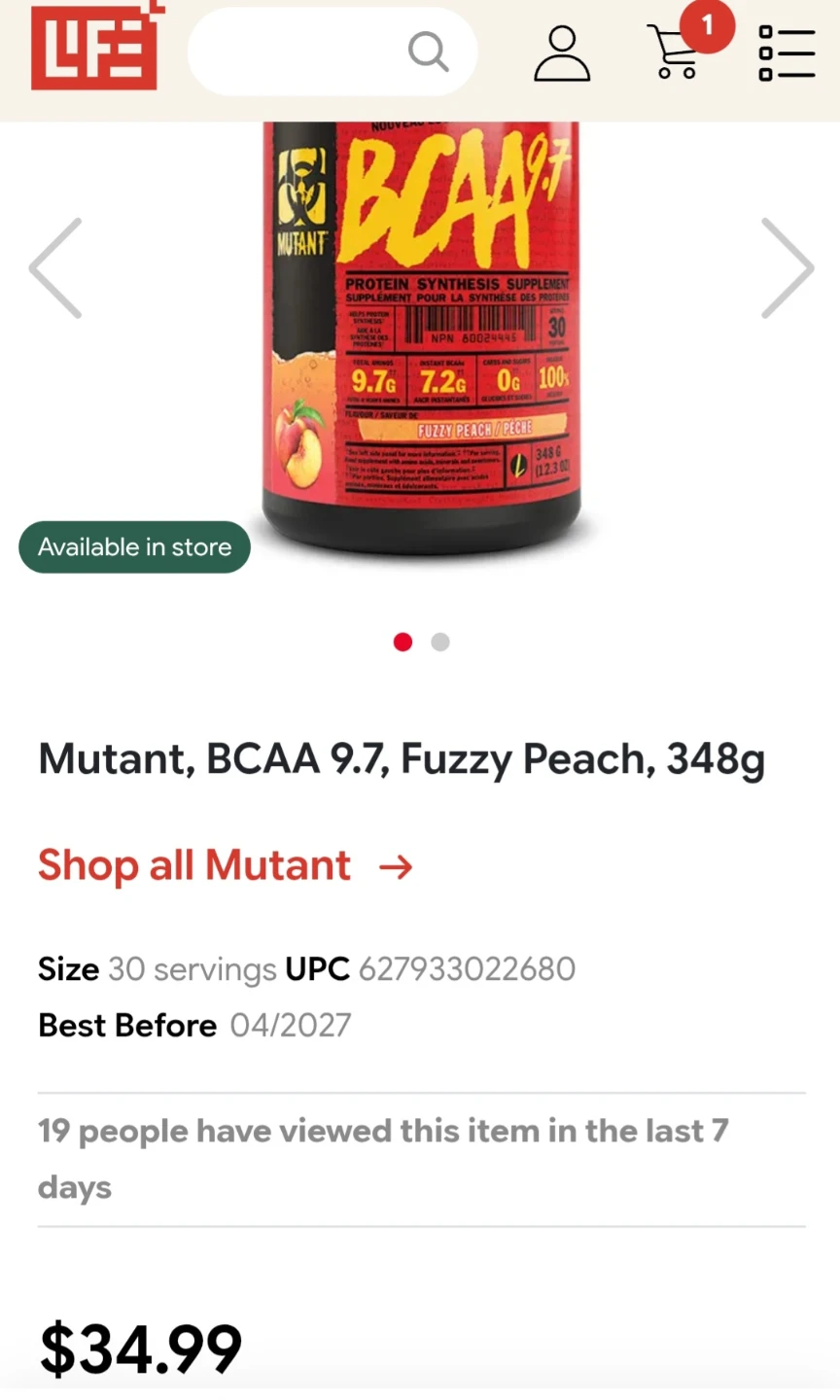 MUTANT BCAA 9.7 – Fuzzy Peach 🍑 Brand new, never opened. - photo 4