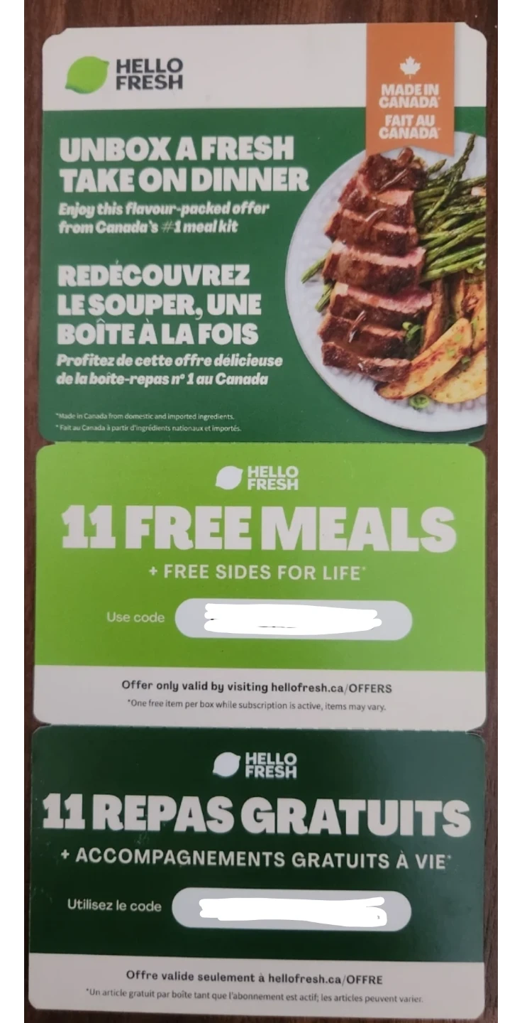 Freecycle: HelloFresh 11 Free Meals + Free Sides Offer