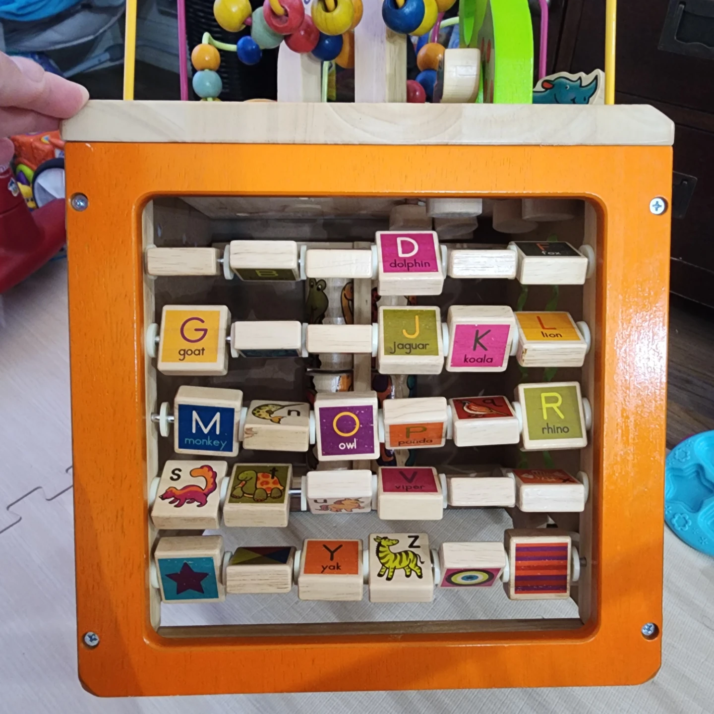 B. Toys Zany Zoo Wooden Activity Cube - photo 3