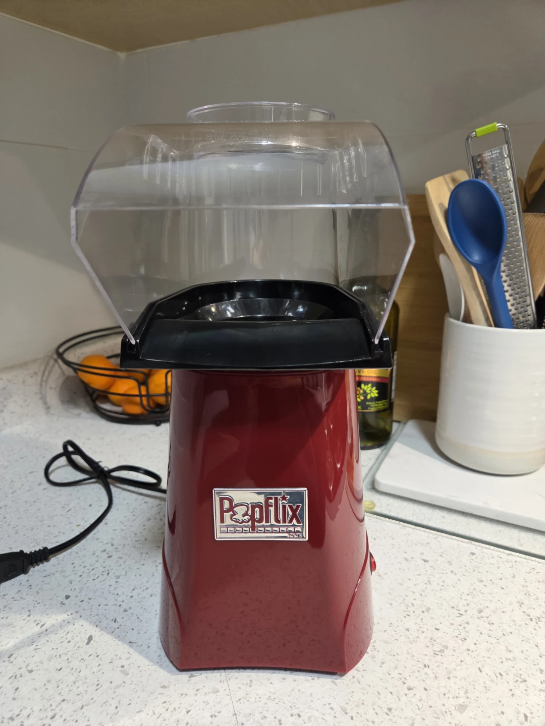 Popflix Red Hot Air Popcorn Maker